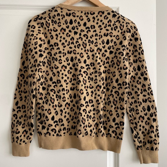 J. Crew leopard print Teddie sweater — size XS - Picture 2 of 4